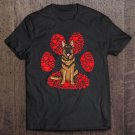 Tadostore German Shepherd Valentines Day Dog Love Paw Tee Shirt