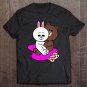 Tadostore Brown Bear Cony Bunny Rabbit Valentines Two Hearts As One Tee Shirt