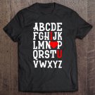 Tadostore Abc I Love You Shirt For Him Her Valentines Day Gifts Hearts Tee Shirt