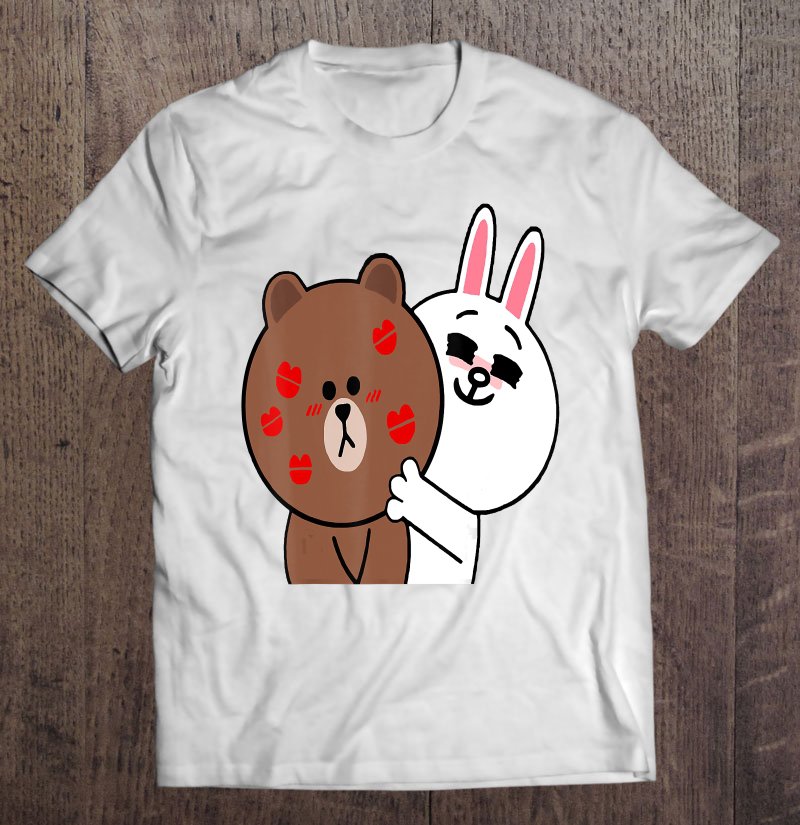 Tadostore Cute Brown Bear Cony Bunny Rabbit Shower Me With Love Kisses Tee Shirt