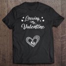 Womens Pregnancy Valentine’s Day Growing My Valentine Mom Tee Shirt S-2XL