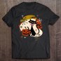 Black Cat And Pumpkin Atomic Retro Halloween Unisex T Shirt