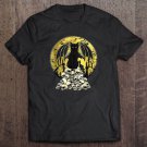 Black Cat Bat Wings Skull Halloween Unisex T Shirt