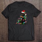 Black Cat Christmas Light Funny Cat Lover Christm Unisex T Shirt