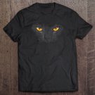 Black Cat Face Yellow Eyes Funny Cat Halloween Costume Gif Unisex T Shirt