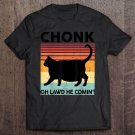 Black Cat Shirt Chonk Cat Funny Cat Meme Vintage Graphic Tee Shirt For Men And Women