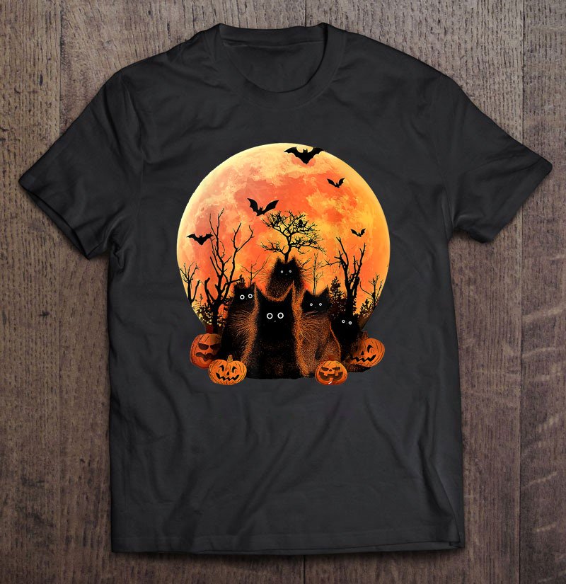 Black Cat Squad Witch Pumpkin Halloween For Cat Lover Shirt For Men And Women