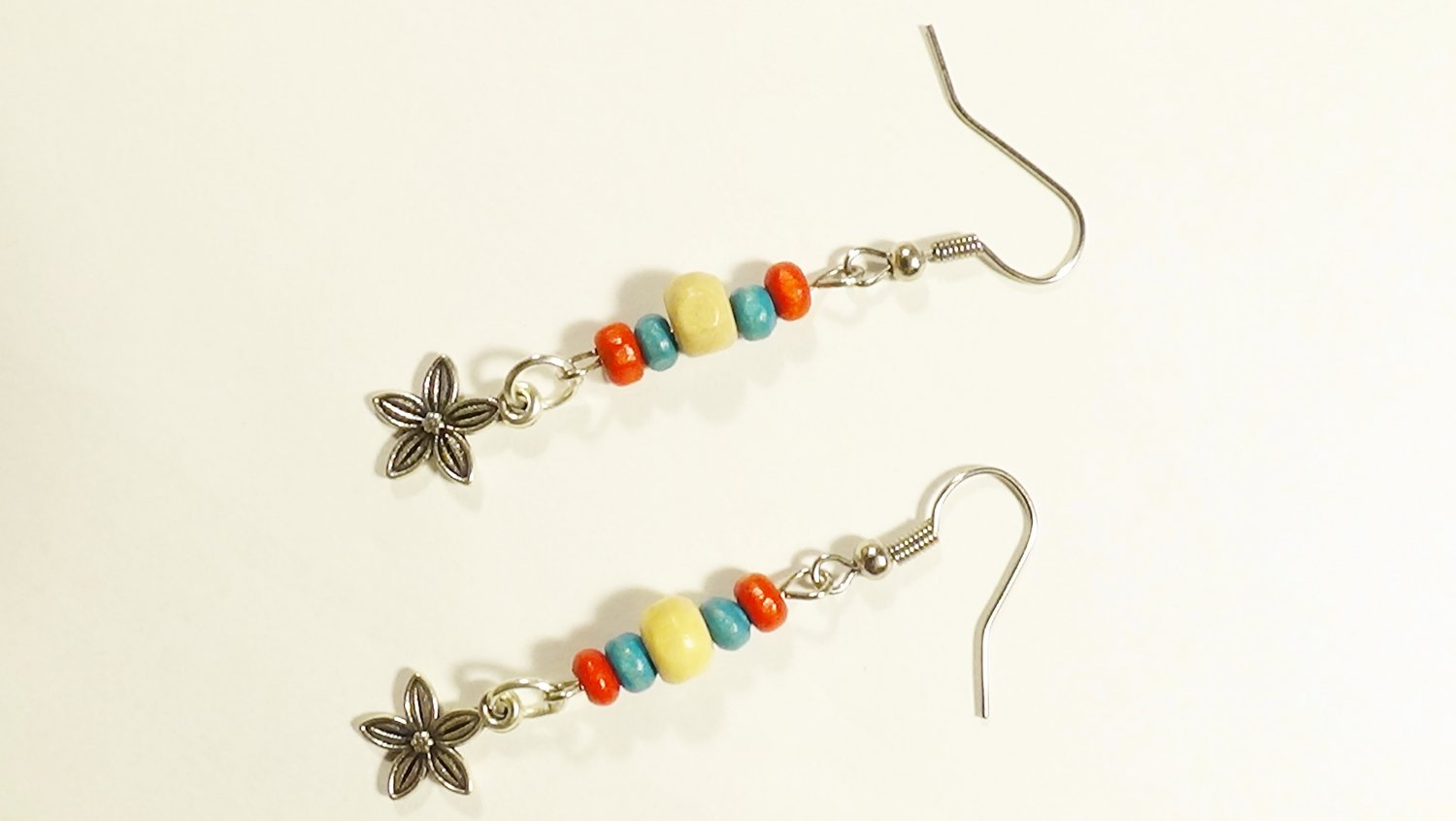 Long Bohemian Earrings with Flower Charm