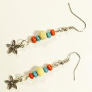 Long Bohemian Earrings with Flower Charm