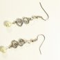 Long Earrings with White Pearls