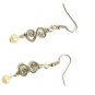Long Earrings with White Pearls