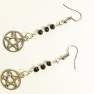 Gothic Punk Style Pentagram Dangle Earrings