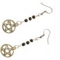Gothic Punk Style Pentagram Dangle Earrings
