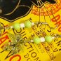 Dangle Earrings with Green Leaves