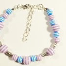 Bracelet Made of Multi-Color Beads, Silver