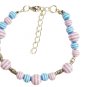 Bracelet Made of Multi-Color Beads, Silver