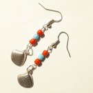 Boho Dangle Earrings with Metal Shells