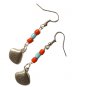 Boho Dangle Earrings with Metal Shells