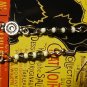 Gray and White Boho Dangle Earrings, Silver