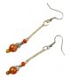 Red Dangle Millefiori Murano Venetian Glass Earrings