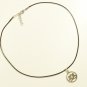 Black Necklace with Lotus Flower Pendant
