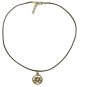 Black Necklace with Lotus Flower Pendant