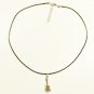 Black Necklace with Guitar Shaped Pendant