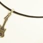Black Necklace with Guitar Shaped Pendant