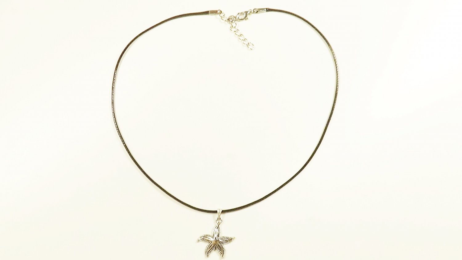 Black Necklace with Starfish Pendant