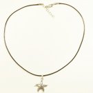 Black Necklace with Starfish Pendant