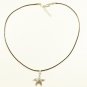 Black Necklace with Starfish Pendant