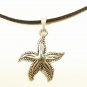 Black Necklace with Starfish Pendant