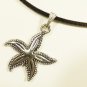 Black Necklace with Starfish Pendant