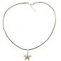 Black Necklace with Starfish Pendant