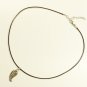 Black Necklace with Wing Shaped Pendant