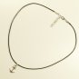 Black Necklace with Nautical Anchor Pendant