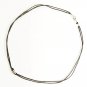 Metal Bead Pendant Necklace for Men, Black Cord, Silver
