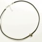 Metal Skull Pendant Necklace for Men, Black Suede, Silver