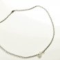 White Pearl Surgical Stainless Steel Ball Chain Necklace for Men, Silver