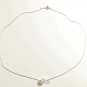 White Pearl Chain Necklace, Silver
