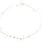 White Pearl Chain Necklace, Silver