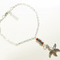 Starfish Pendant Chain Anklet for Women, Silver