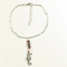 Seahorse Pendant Chain Anklet for Women, Silver