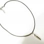 Bullet Pendant Necklace for Men, Black Cord, Silver