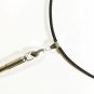 Bullet Pendant Necklace for Men, Black Cord, Silver