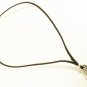 Wing Pendant Necklace for Men, Black Suede, Silver