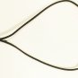 Wing Pendant Necklace for Men, Black Suede, Silver