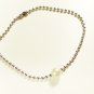 White Pearl Surgical Stainless Steel Ball Chain Bracelet for Men, Silver