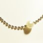 White Pearl Surgical Stainless Steel Ball Chain Bracelet for Men, Silver