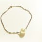 White Pearl Surgical Stainless Steel Ball Chain Bracelet, Silver
